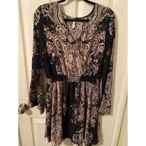 Short Boho Wrap Dress